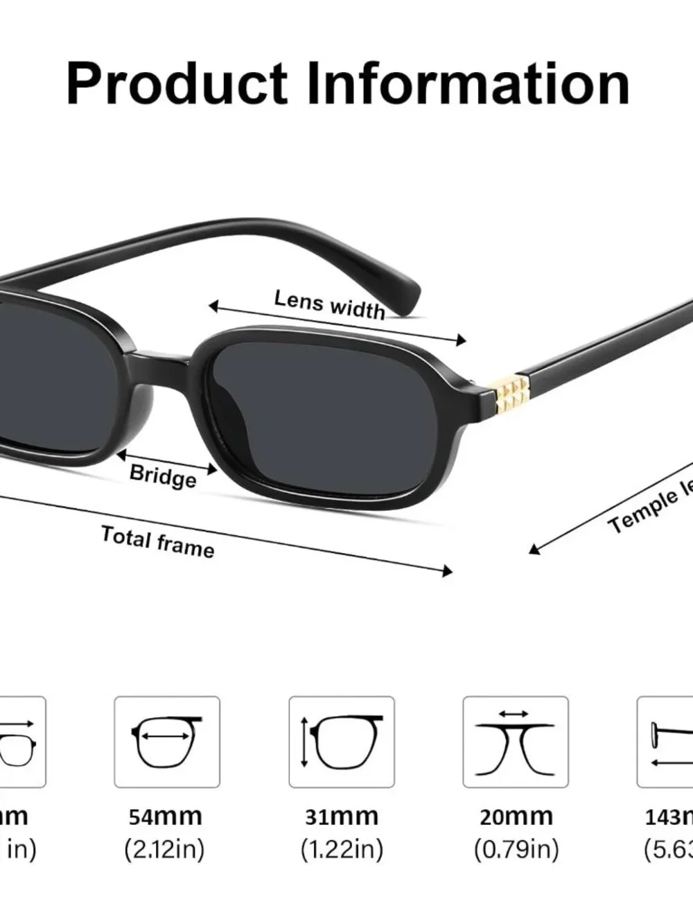 Fashionable 90s Rectangle Sunglasses - 3-Pack with UV Protection for Every Look